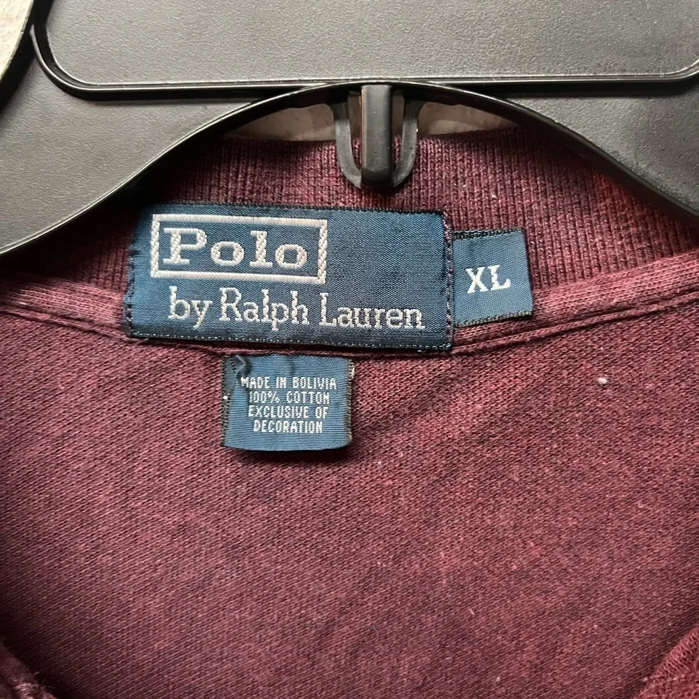 Ralph Lauren Men's Deep Burgundy Polo Shirt. XL